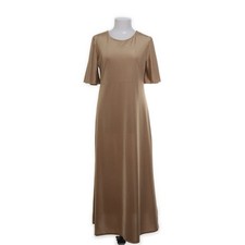 H&M, Maxikleid, Größe: L, Beige, Elasthan/Polyester, Einfarbig, Damen #h0P