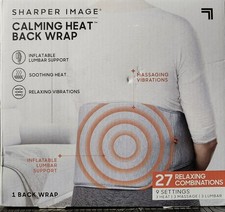 Sharper Image Massaging Calming Heat Back Wrap - Grey CWT41003 