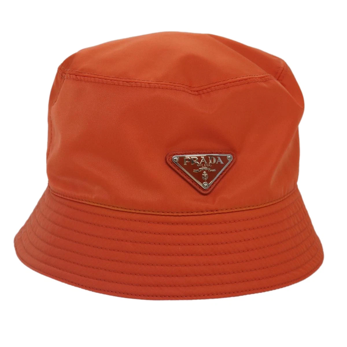 PRADA Bucket Hat Nylon L Orange Auth 88334V | eBay