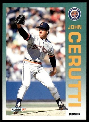 1992 FLEER JOHN CERUTTI #129 DETROIT TIGERS 934