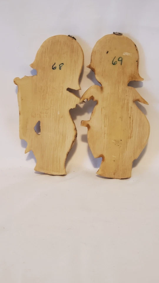 PLACAS COLGANTES DE PARED ÁNGEL México RESINA Navidad Kitsch Años 70 Instrumentos Foto 2 de 4