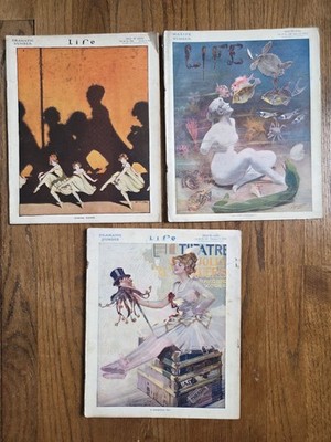 1910's Life Magazine Lot Orig Dramatic Number Marine Number
