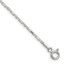 Sterling Silver 1.75mm 3 Short Plus 1 Long Cable Link Chain Necklace 22"