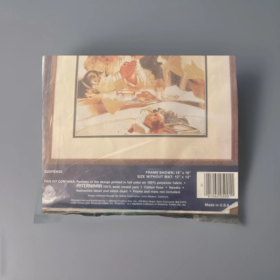 Simplicity Cross Stitch Girl Praying New Vintage  - Image 3 of 4