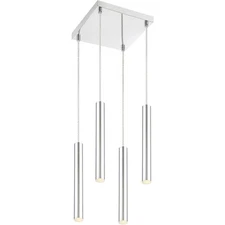 Z-Lite 917MP12-CH-LED-4SCH Forest Chandelier Chrome