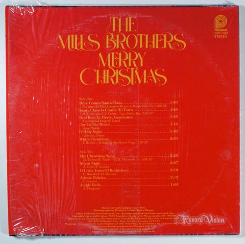 Mills Brothers - Merry Christmas (1979) Vinyl LP •PLAY-GRADED• Holiday Jazz - Imagen 2 de 2