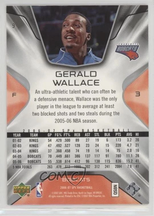 2006-07 SPx Gerald Wallace #9 - Image 2 of 2