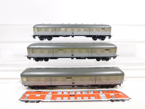 3x Trix H0 DC Personenwagen 2. WAHL Silberling B4n 47501 AB4n 23530 Stg #EC28-1