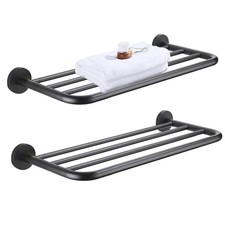 Hotel Towel Racks for Bathroom Wall Mounted, 30 Inch Towel Shelf for Bathroom...