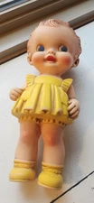 Vintage 1950s Sun Rubber Chunky Doll by Ruth E. Newton Rare Side Looking Yellow!