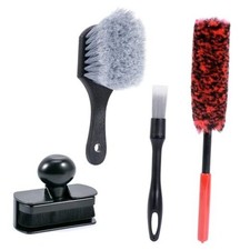 Tire Shine Applicator Brush Kit Large Vegan Tire Shine Brush with Storage 4