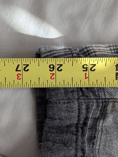 Free People Flannel Cargo Pants Women's Sz 2 Button Fly Plaid Black White - Picture 10 of 10