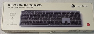 Keychron B6 Pro Wireless Keyboard   Space Gray   Ultra-Slim 2.4G   Full Size Lay