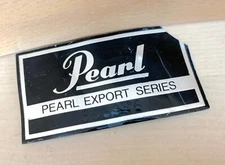 PEARL Export Series BADGE Adhesive Logo Plate Sticker 90s Vtg #503956 Drum Part