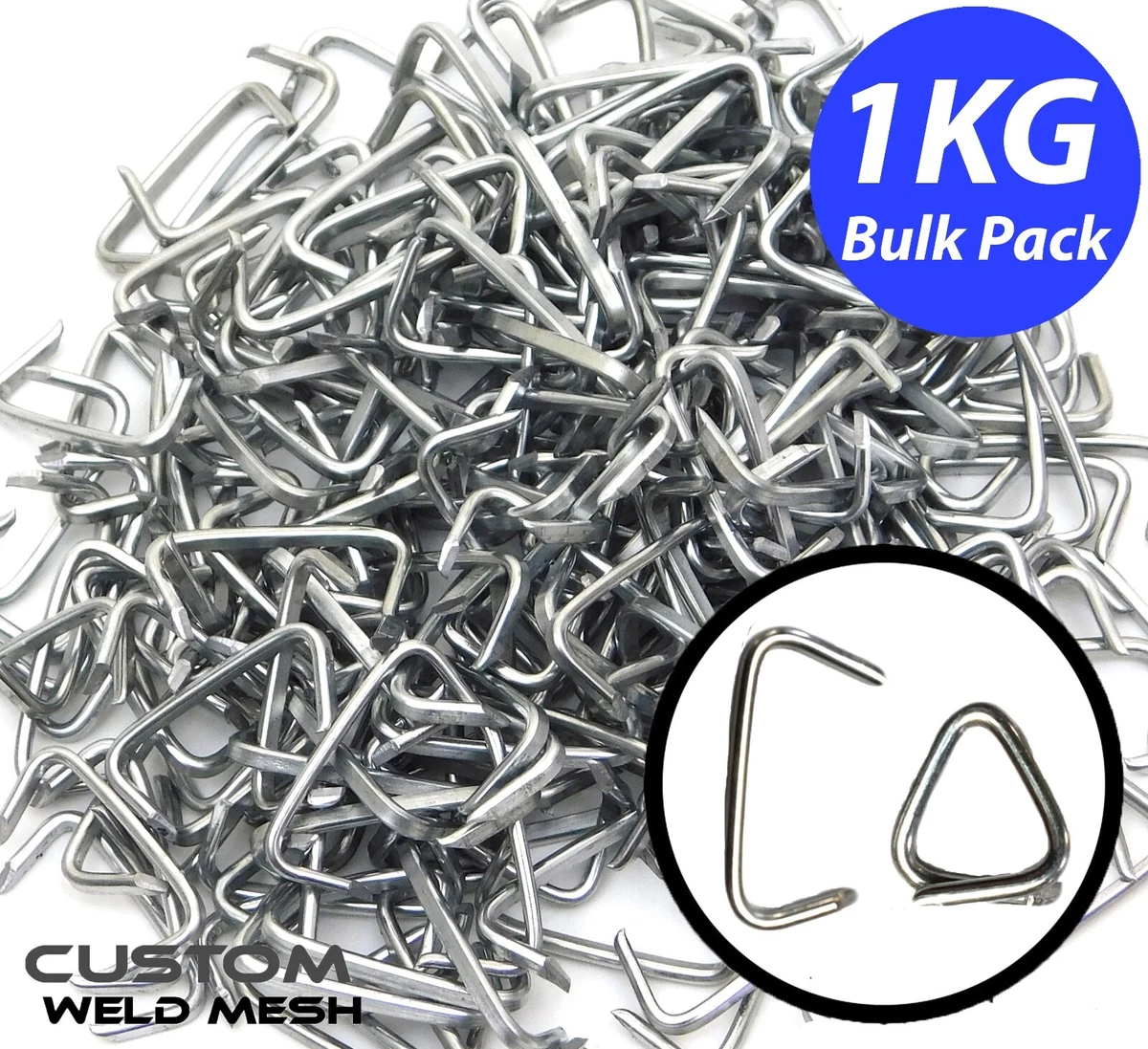 Hog Rings 1KG BULK PACK Zinc plated loose hog rings upholstery seats UK Stock