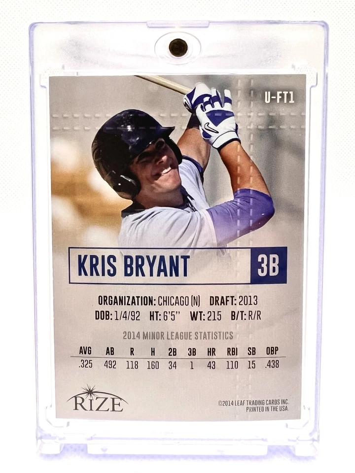 2014 Leaf Rize 4/5 Kris Bryant Rookie - Image 2 of 2