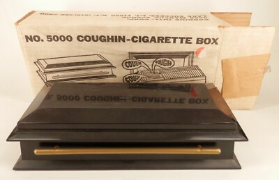 Coughin Cigarette Box Vintage Plastic Coffin Shaped Novelty Storage Box  (AS-IS)