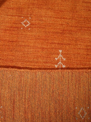 Eco-Friendly Hand Knotted Loom Wool Area Rug Contemporary Orange White BBL00501 - Picture 64 of 99