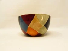 Barcelona Diamonds by Tabletops Coupe Cereal Bowl Multi Colored Diamonds  b424