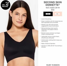 RUBY RIBBON SECOND SKIN DEMIETTE #1607 NEW!