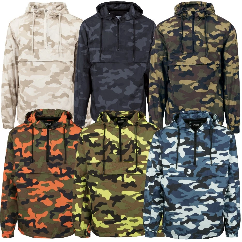Urban Classics Camo Pullover Windbreaker Camouflage Functional Transition Jacket