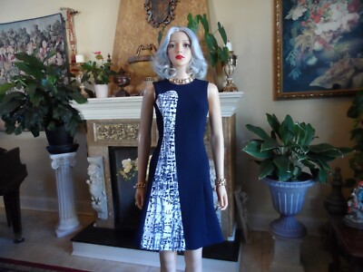 prabal gurung blue dress Prabal Gurung Blue White Stripe Dress with Tulle