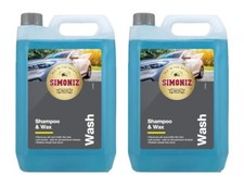 2x Simoniz Shampoo And Wax Car Wash Carnauba Shine Protect PH Neutral 5L