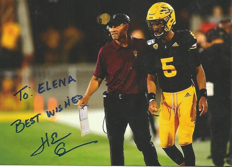 5X7 hand-signed, personalized photo Herman Edwards AUTOGRAPH!