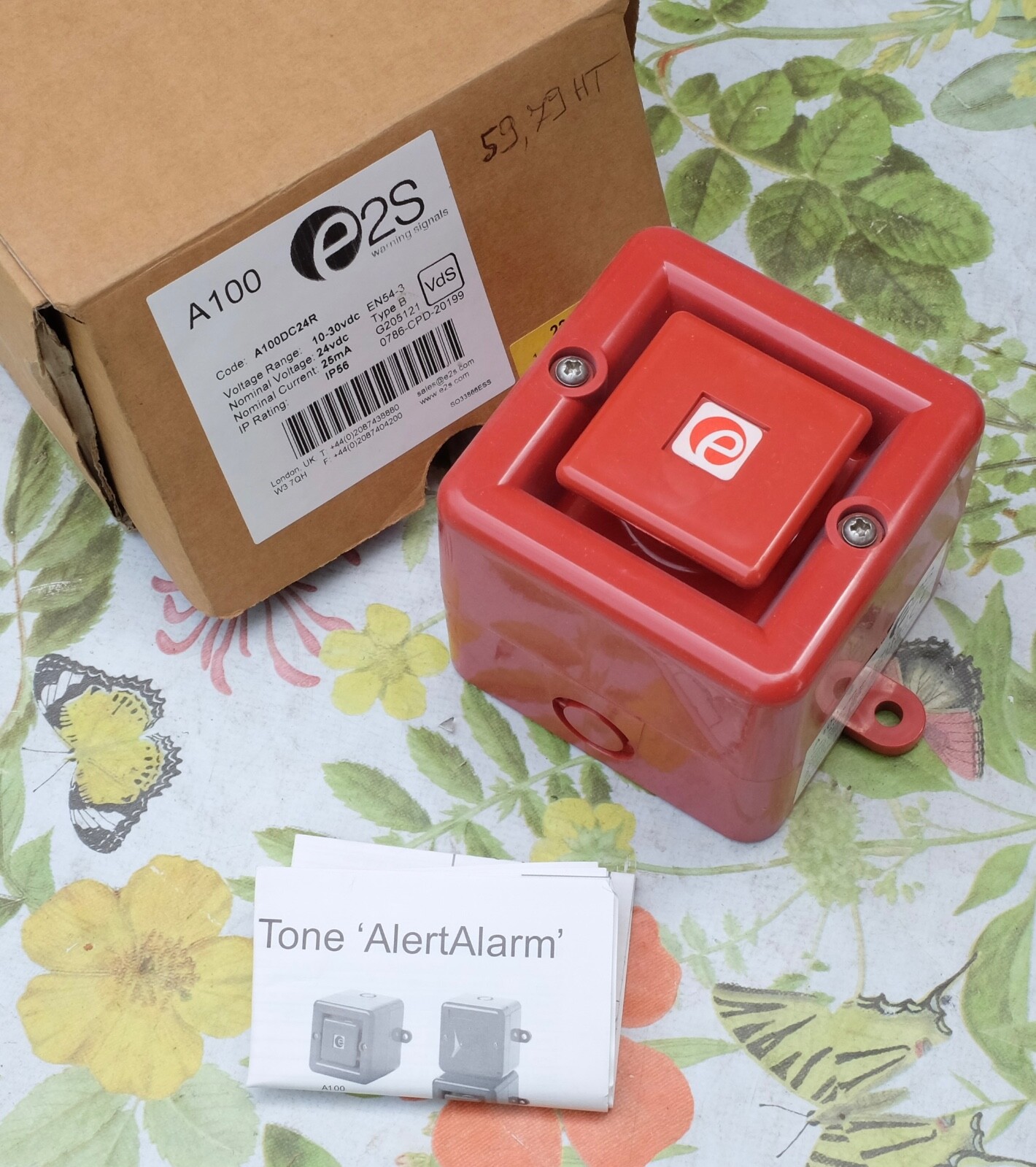 Avertisseur sonore E2S A100DC24R rouge pour résoudre les pannes de signalisation en atelier