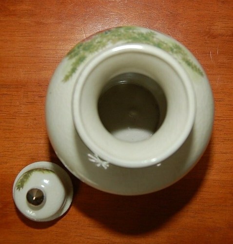 Fasan und Bambus Satsuma Stil Vase mit Deckel Vintage handbemalt Japan - Bild 6 von 6
