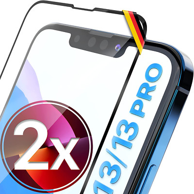 UTECTION 2X Full Screen Schutzglas 3D für iPhone 13/13 PRO (6.1'') - Perfekte Anb