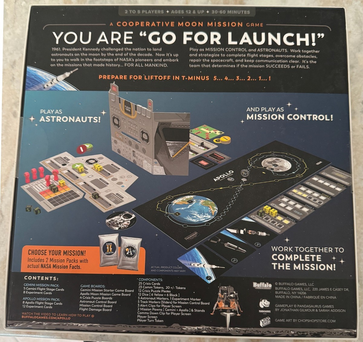 Apollo: A Collaborative Game Inspired By Nasa Moon Missions Board