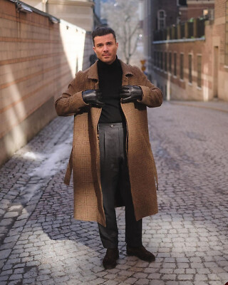slim fit dress slacks Men's Black, Satin Peak Lapel, Full Dress Tail Coat Tuxedo Jacket main image 0