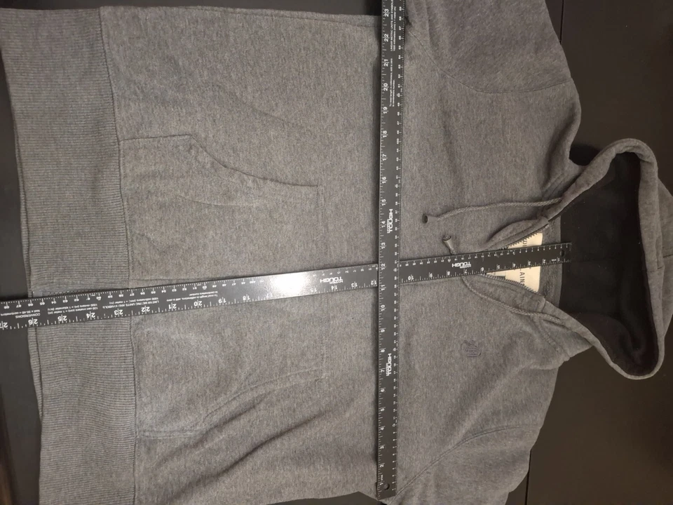 Sudadera con capucha y cremallera Ditch Plains New York para adultos talla XL gris Foto 4 de 4