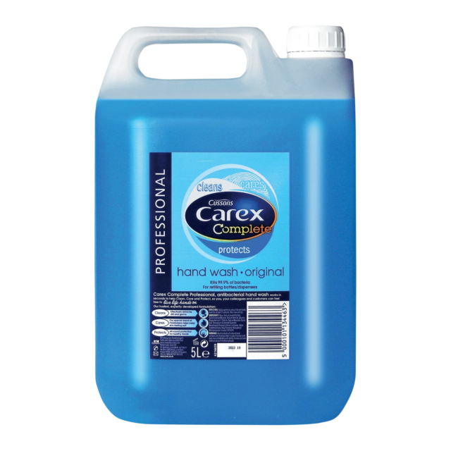 Carex Professional Original Liquid Hand Soap Wash 5L Litre Tub Anti Bacteria