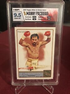 2011 TOPPS ALLEN &amp; GINTER MANNY PACQUIAO ROOKIE RC HGA 9.5 GEM MINT #262