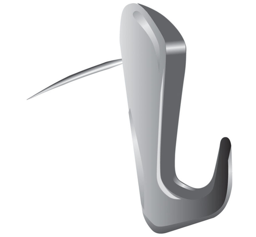 Hillman WALLBITER White Nylon Small PICTURE HOOKS Hangers 45 lb. 4 pack 122392 - Picture 2 of 2