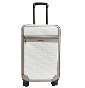 Michael Kors Logo Bright White Rolling Travel Trolley Suitcase Carry On Bag - Click1Get2 On Sale