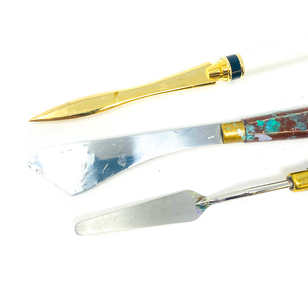 3 Pcs Artist's Loft Painting Knife Set & Customized Letter Opener