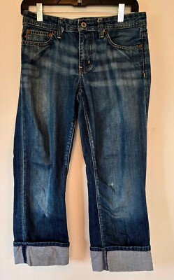 Women's RALPH LAUREN POLO Capris Jeans,  Size 6  Cuffed -Unique Wash