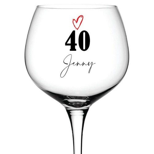 Personalised 40th Birthday Gin Glass Any Name Gifts for Her Girl Women ALL-32 - 第 2/3 張圖片