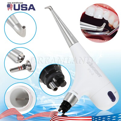 Dental Air Polisher Flow Teeth Polishing Handpiece Hygiene Prophy Jet 4Hole &Tip