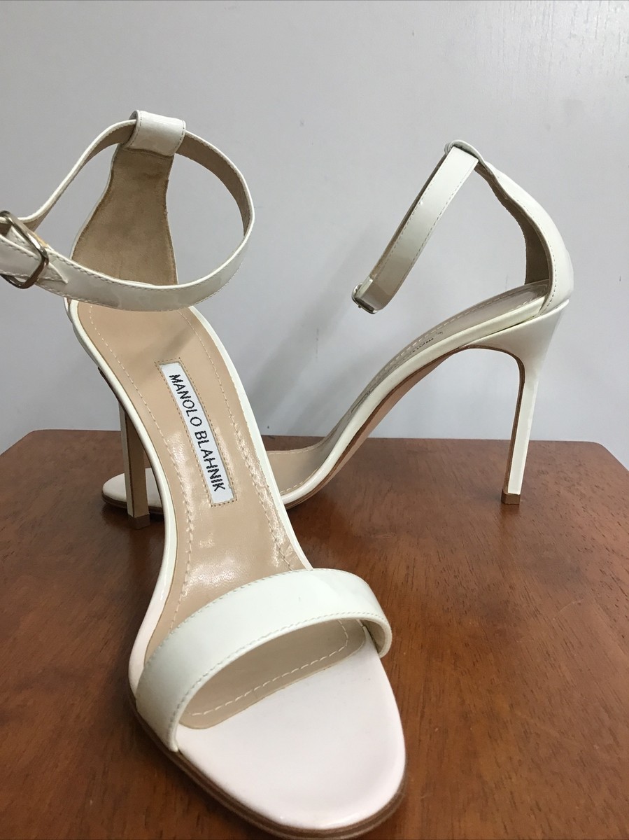 Manolo Blahnik ホワイトレザーパンプス 26cm Manolo Blahnik ホワイト