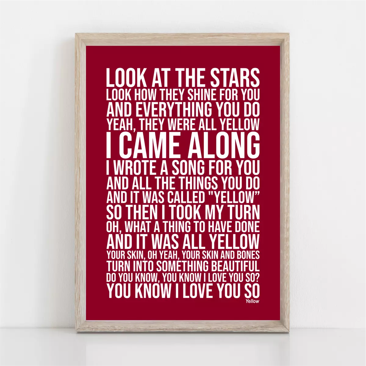 Coldplay Lyrics Posters for Sale