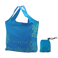 Strong Reusable Shopping Bag With Attached Pouch Large Capacity Washable Foldabl