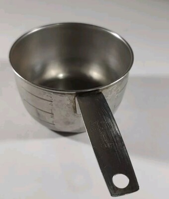 Stainless Steel - Measuring cup - 1 Cup 250 ml W/ Handle Vintage Qty 1
