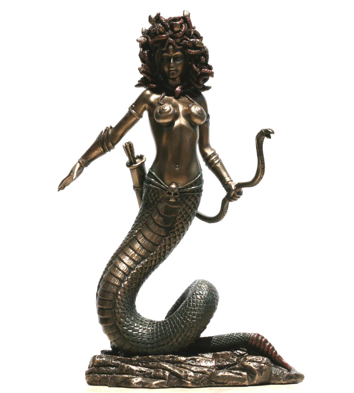 Medusa Mask - Snake-Haired Gorgon - Snake Lady - Monster Figure - Perseus  and Goddess Athena myth - Small - Cold Cast Bronze Resin