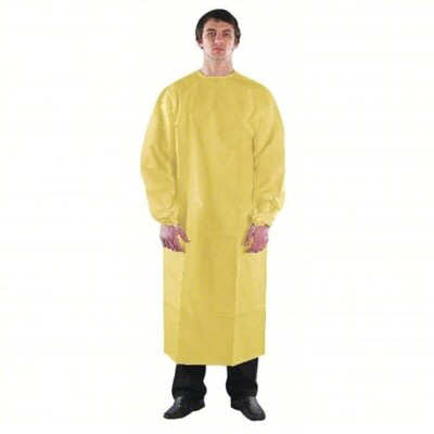 Lot of 5 MicroChem Alphatec Ansell 68-2300 Bound Isolation Gown Size L