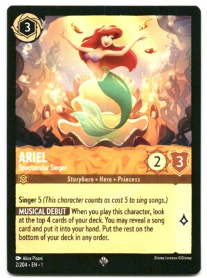 2023 Disney Lorcana Trading Card Ariel #2 The First Chapter | eBay