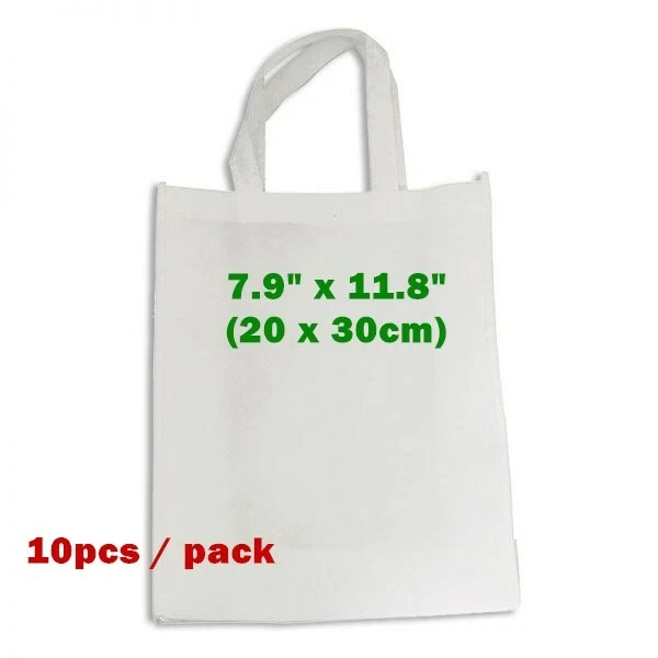 10pcs 7.9 x 11.8 Blank Sublimation Non-woven Shopping Bags Tote